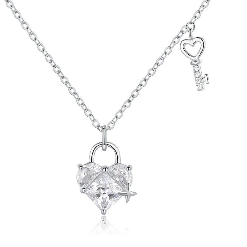 Wholesale Love Lock Necklace,  Light Luxury,  Niche,  Simple Style,  Gift for Female Friends,  Gift for Girlfriend,  New Niche Style