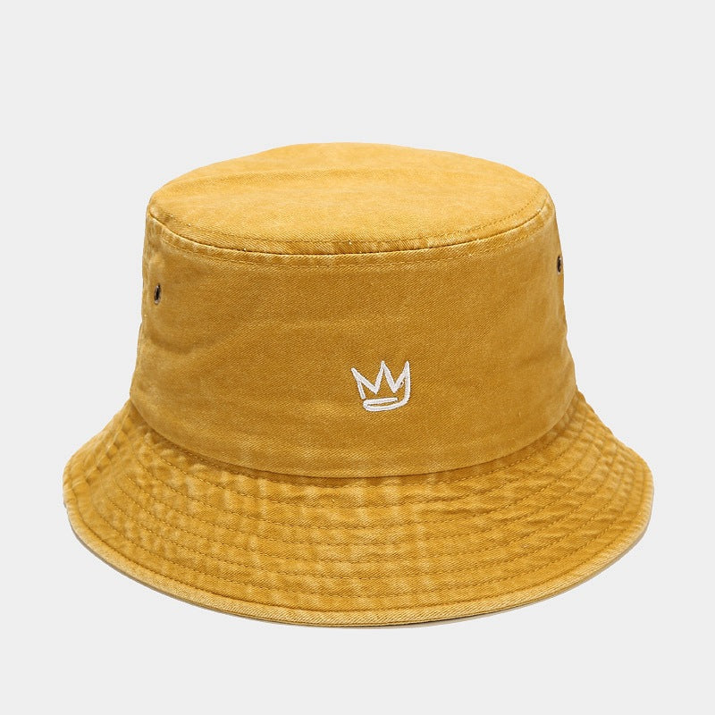 Wholesale Crown Embroidered Fisherman Hat