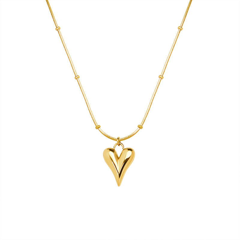 Wholesale Love Necklace Titanium Steel Plated 18K Gold Necklace ACC-NE-MiLi004