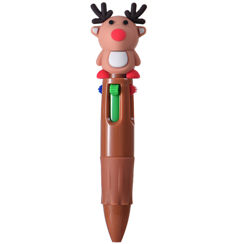 Wholesale Cute cartoon Christmas four-color ballpoint pen