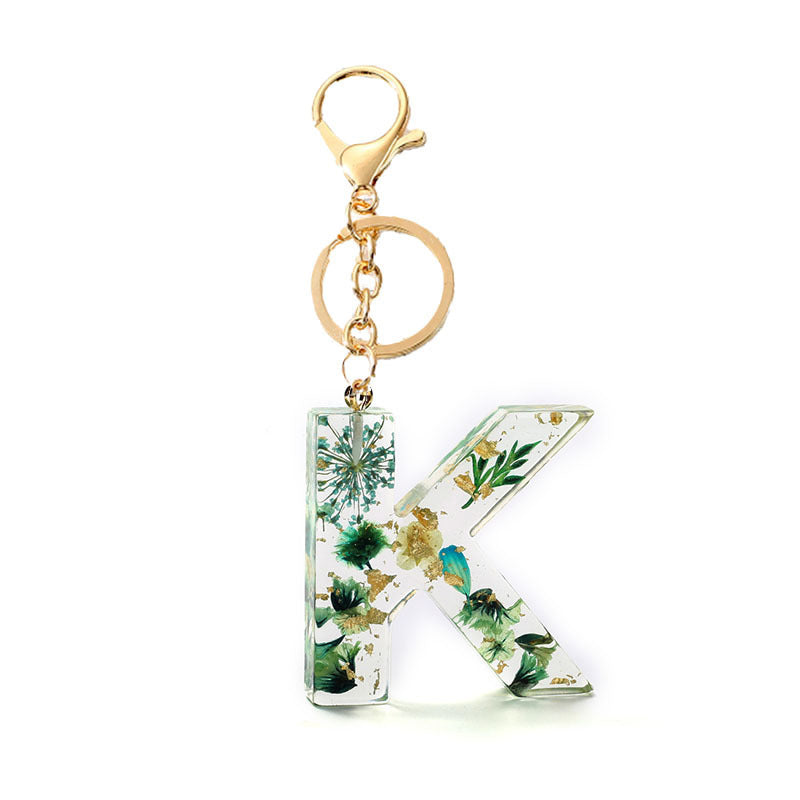 Wholesale Resin English letter keychain
