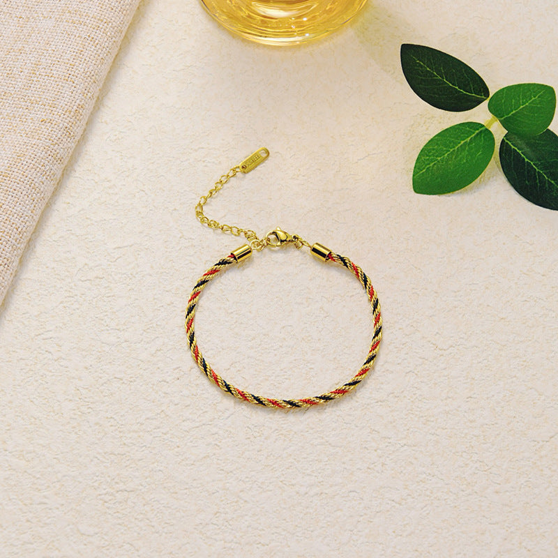 Wholesale Stainless Steel Colorful Twist Bracelet