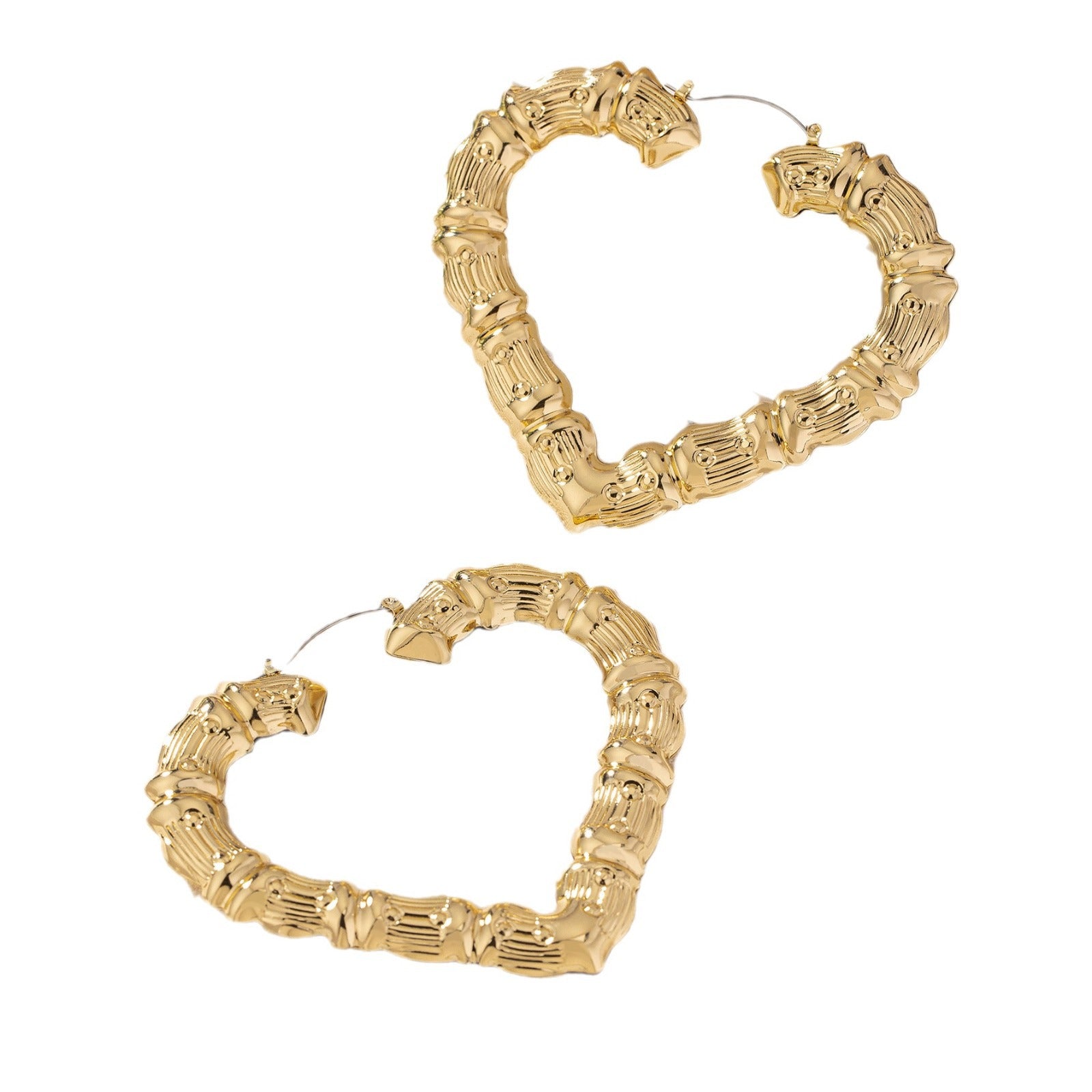 Wholesale  oversized bamboo love earrings