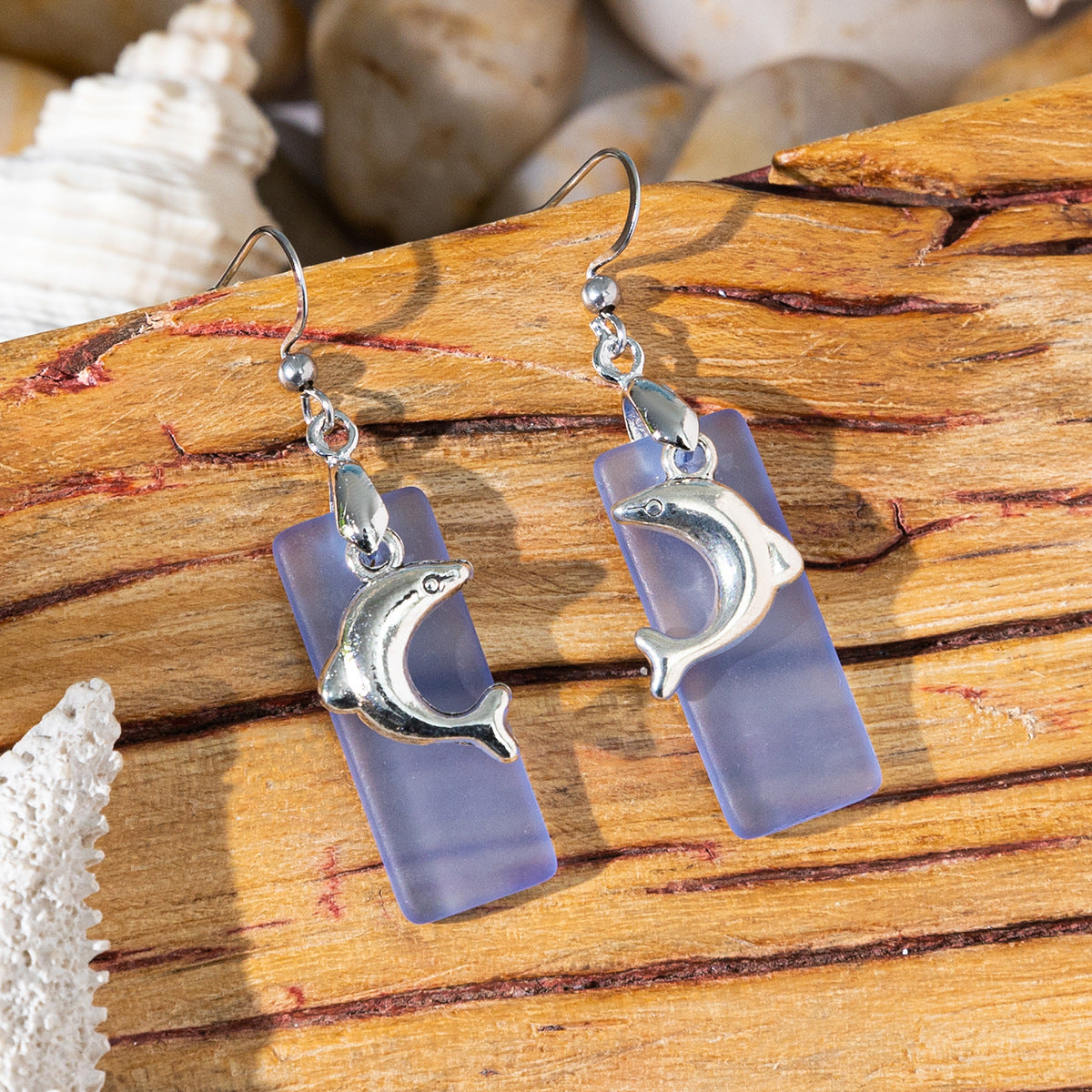 Wholesale Ocean Vacation Style Beach Sea Glass Earrings