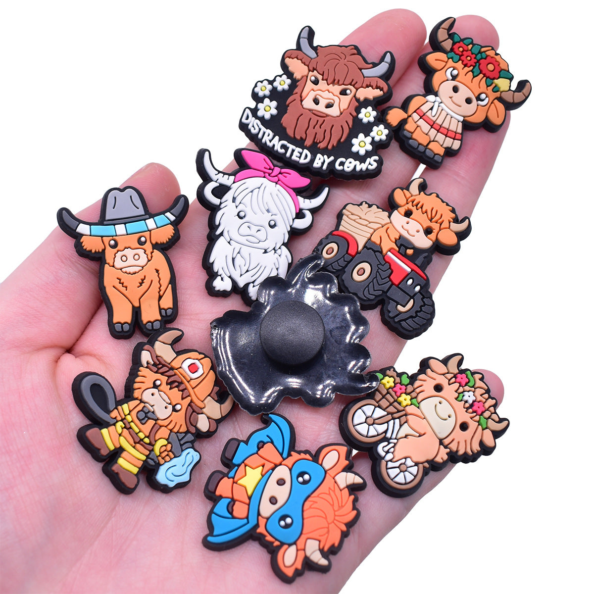 Wholesale Random 100pcs Scottish High Low Cow Shoes Accessories Shoes Charms ACC-SC-RYY048