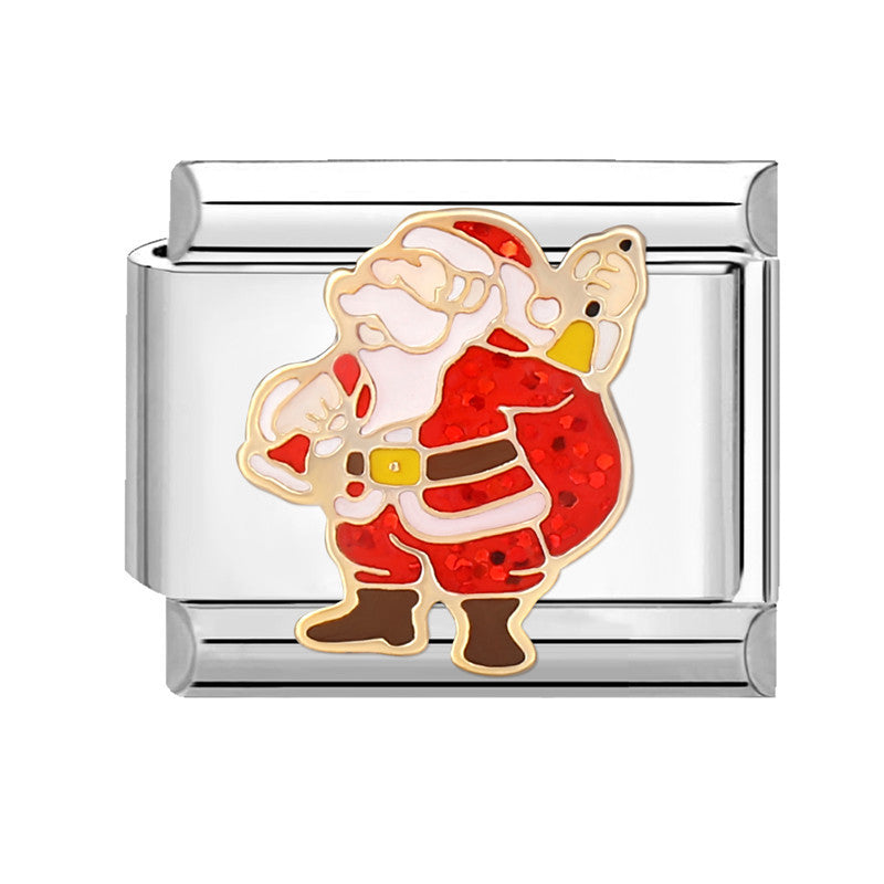 Wholesale Italian Module Creative Stylish Free DIY Cartoon Fashion Christmas Bracelet