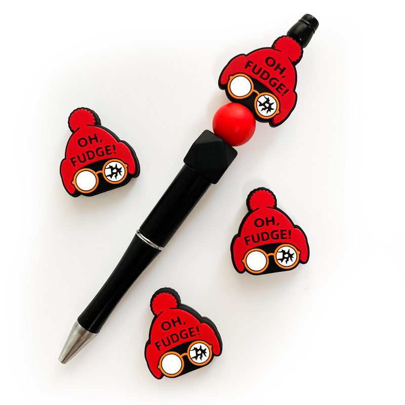 Wholesale 10pcs Silicone Cartoon Christmas Hat Focal Beads ACC-BDS-WDX120