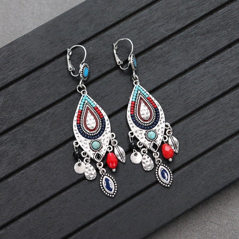Wholesale Retro Ethnic Earrings Boho Tassel Stud Earrings Bohemian Vintage ACC-ES-Luox009