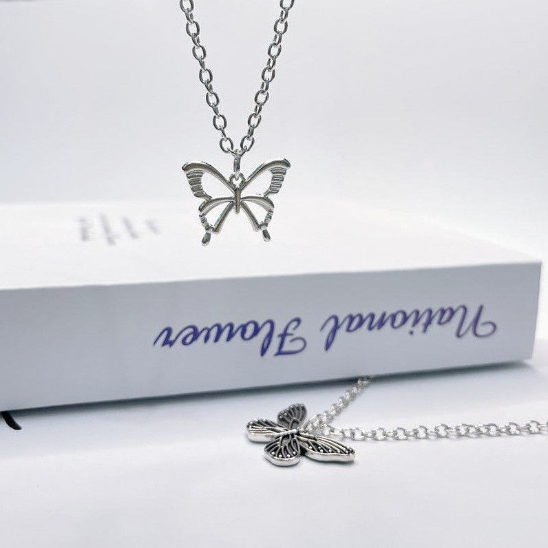 Wholesale Vintage Butterfly Necklace  Hip-Hop All-Match Pendant Necklaces
