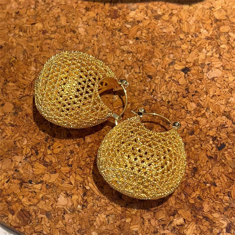 Wholesale 24K gold plated mesh earrings