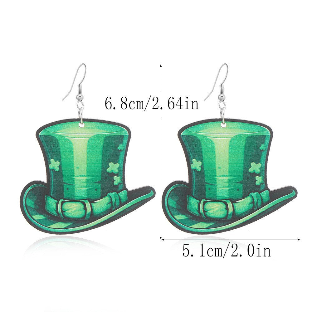 Wholesale St. Patrick's Day Irish Acrylic Earrings