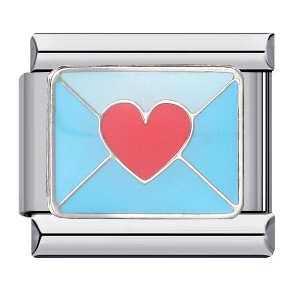 Wholesale Italian Charm Bracelet 9mm DIY Splicing Removable Red Heart Stainless Steel Composable Bracelet