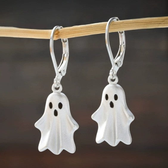 Wholesale  cute funny little ghost earrings and necklace combination set