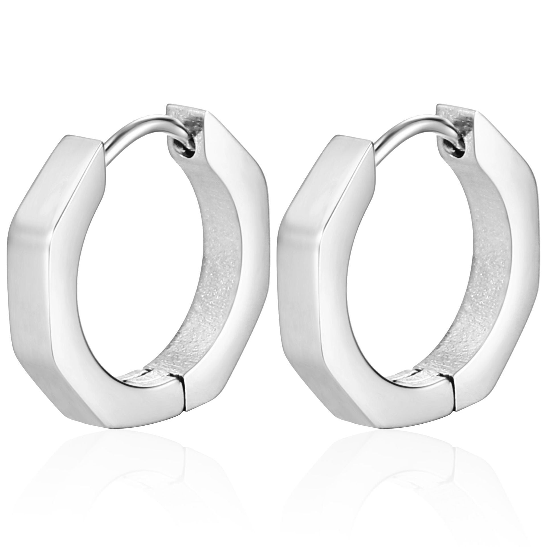 Wholesale Trendy Stainless Steel Geometric Ear Cuffs Unisex Electroplated Steel Tone Jewelry Accessory