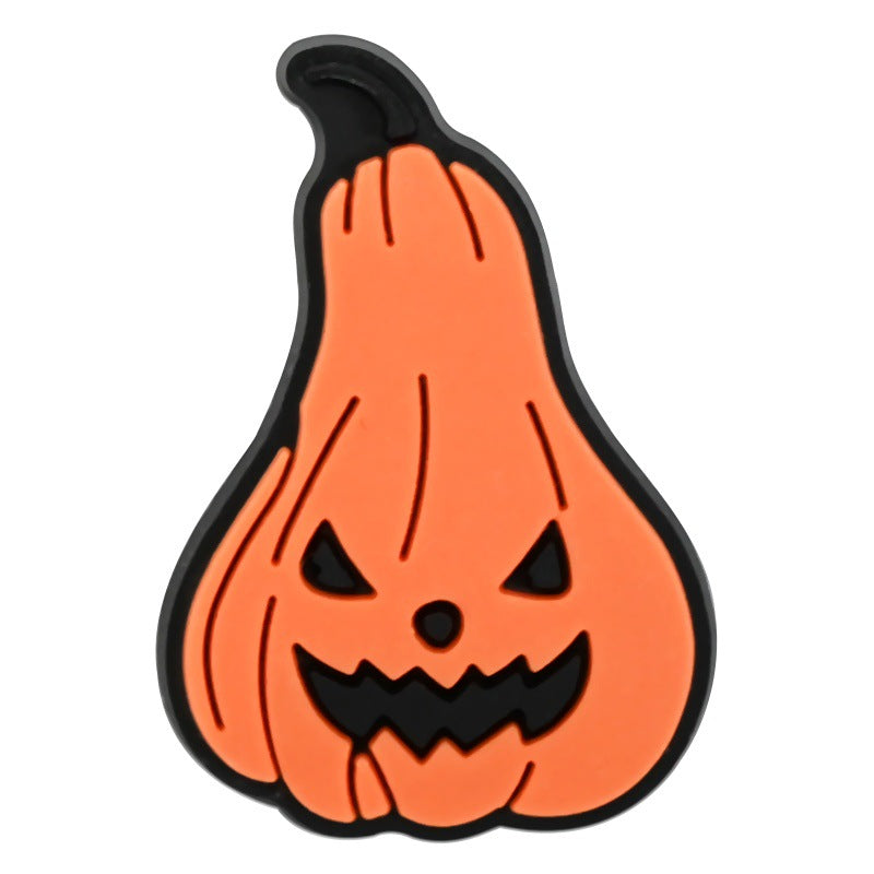 Wholesale   Random 100pcs Thanksgiving series PVC Soft Rubber Shoe Buckle Decoration