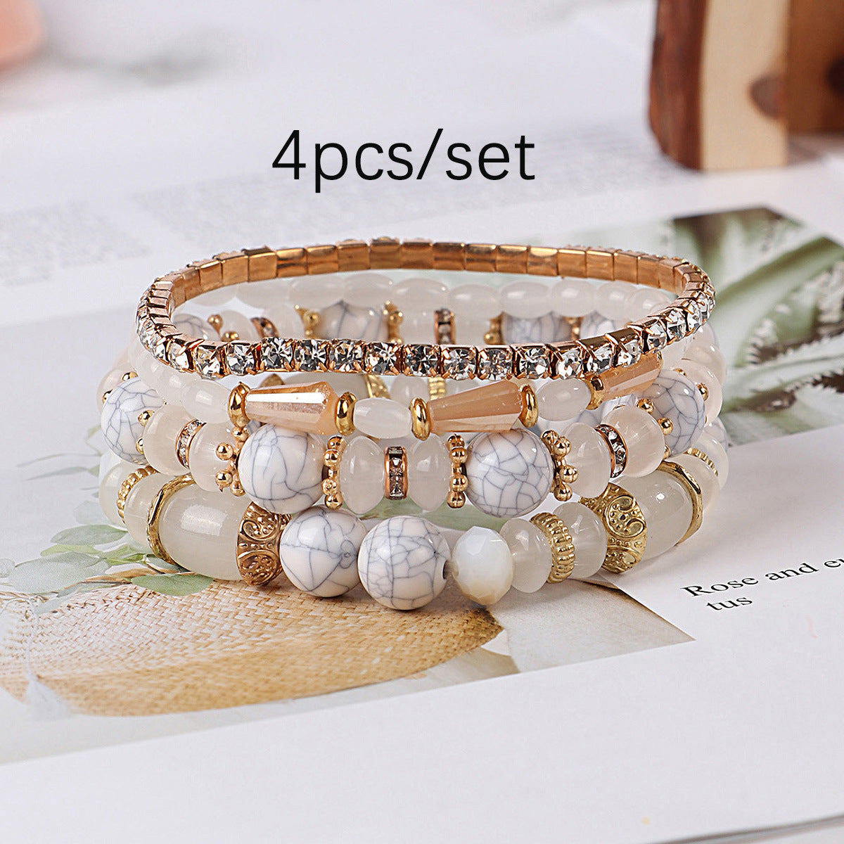 Wholesale Multilayer Bohemian Bead Bracelet Set ACC-BT-Lijie008