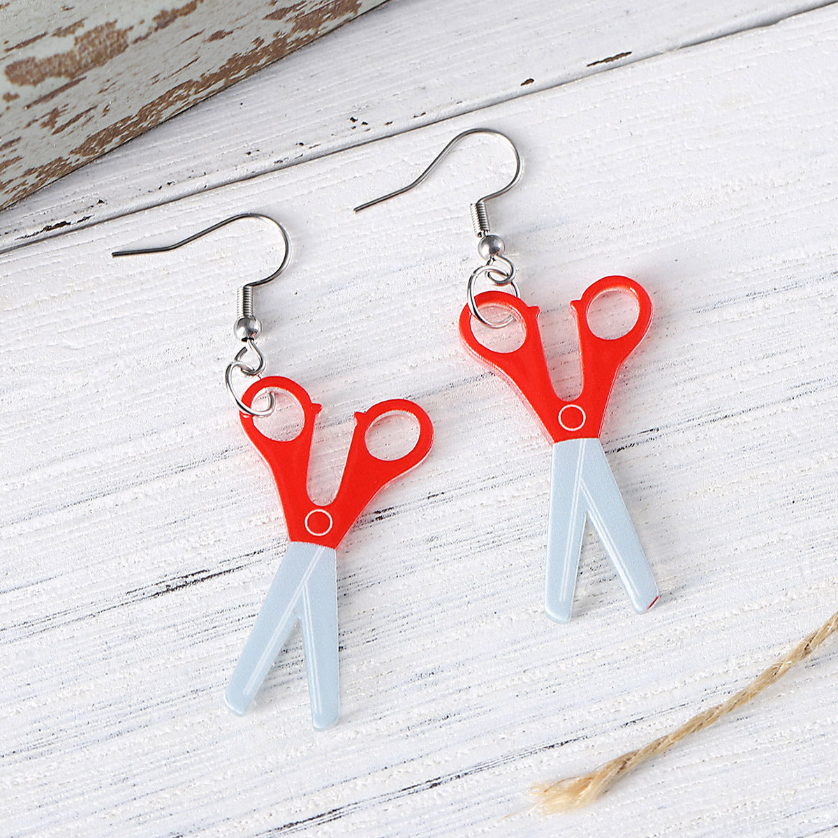 Wholesale  School Season Scissors Pencil ABC Exercise Book Pendant Earrings