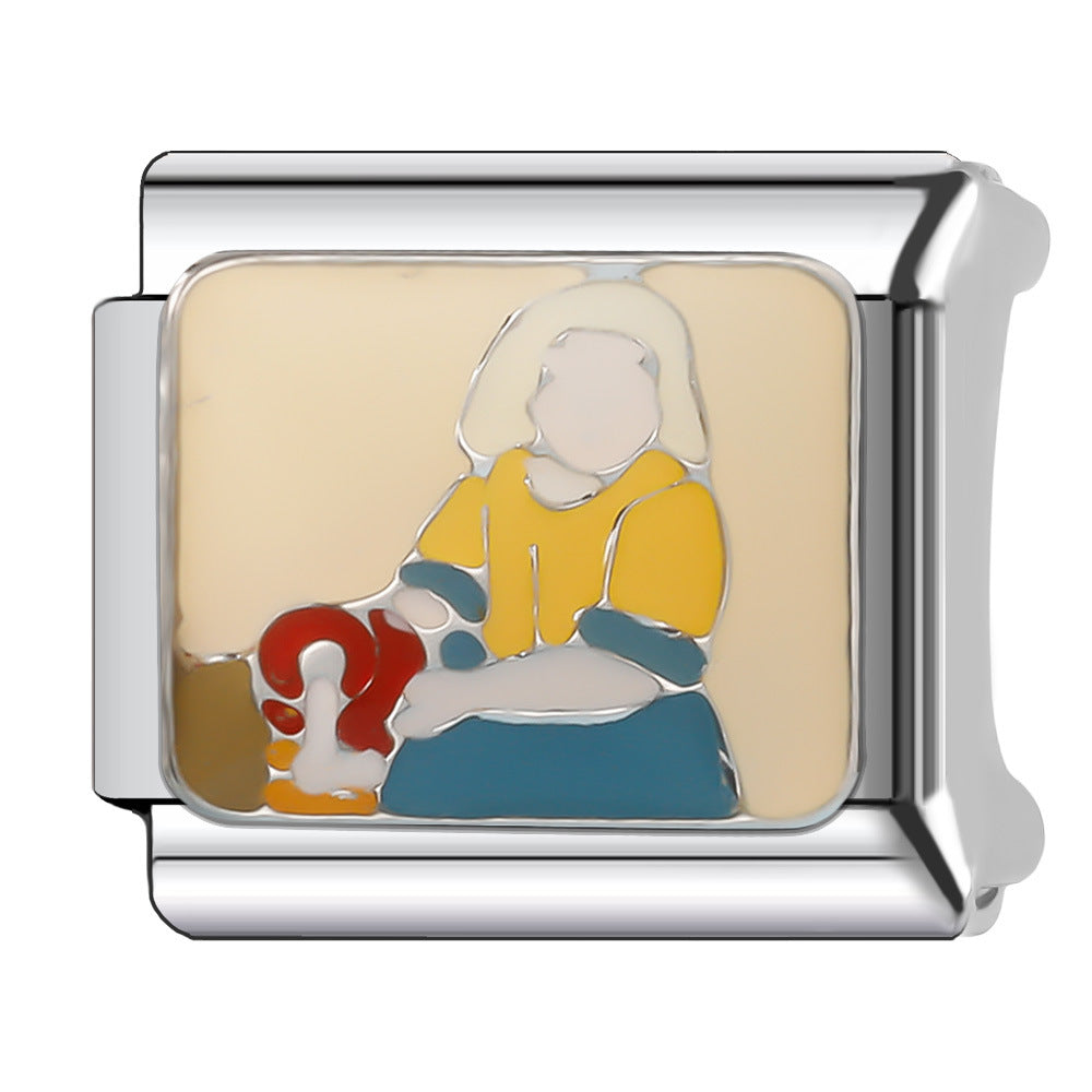 Wholesale Italian Charm Bracelet 9mm DIY 9MM Single  Creative Stainless Steel Composable Bracelet