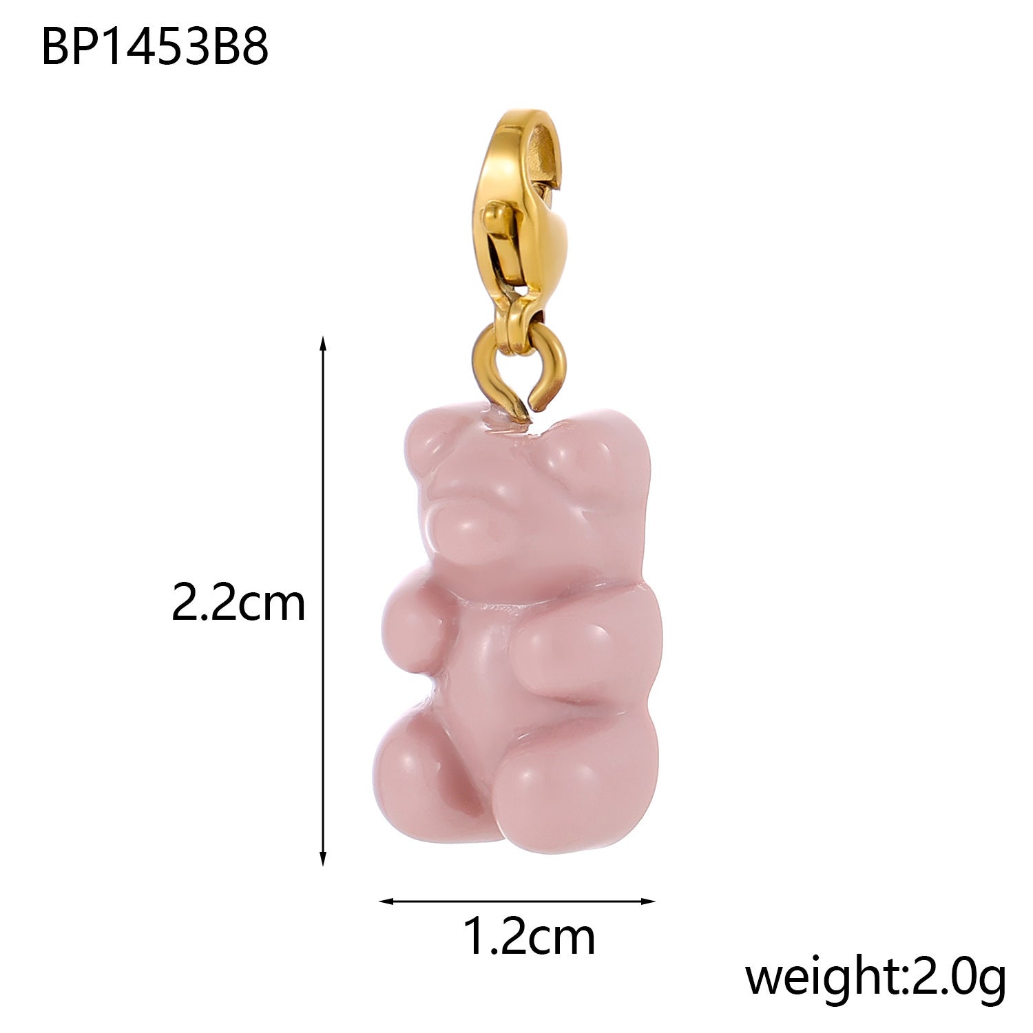 Wholesale  Macaron Colorful Bear DIY Jewelry Pendant