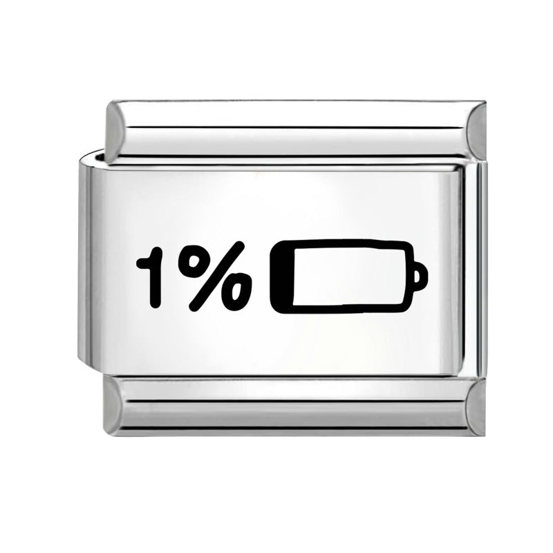 Wholesale 9mm Italian Charm Starter Bracelets DIY Heart Series Stainless Steel Composable Bracelet