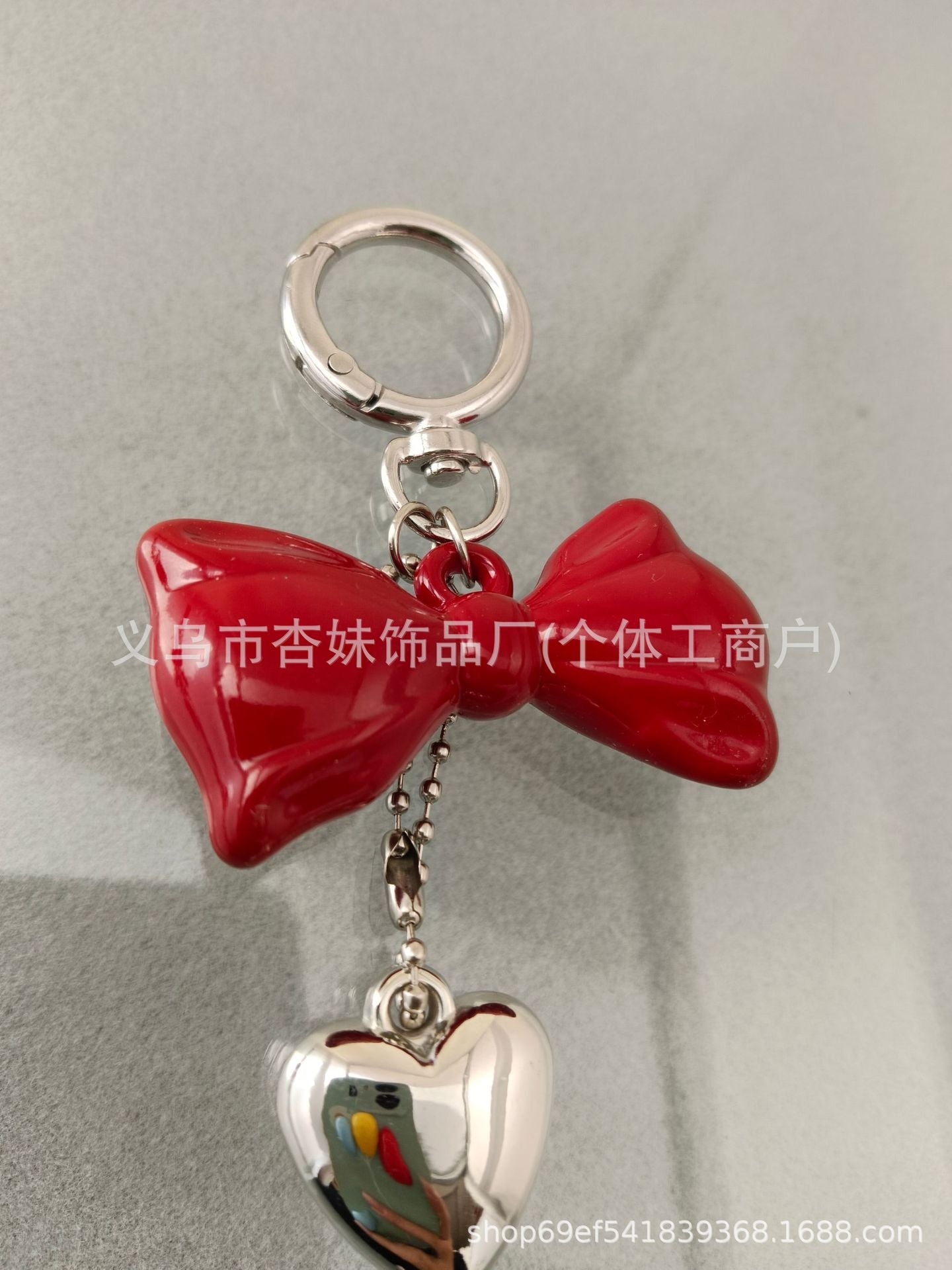 Wholesale  Bow Pendant  Red Love Pendant Keychain