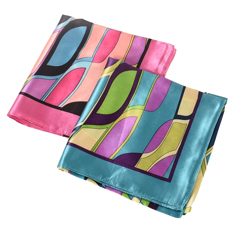 Wholesale Geometric  Silk 90 Large Square Scarf