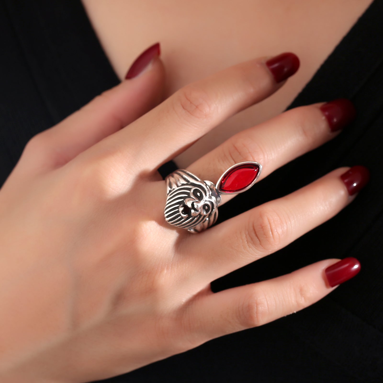 Wholesale Fashion Vintage Lion Adjustable Opening Ring