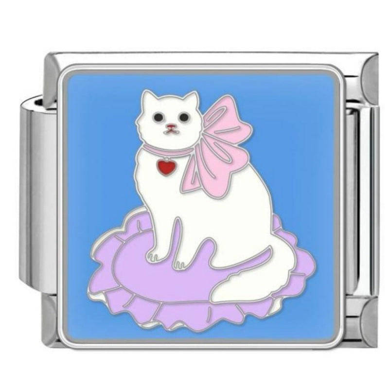 Wholesale DIY Italian Charm Bracelet With Pet Pattern Cute Modular Jewelry Accessory For Everyday Wear
