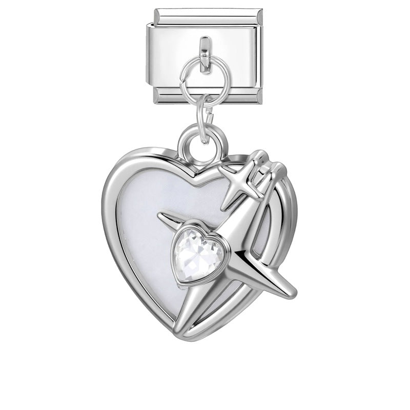 Wholesale Italian Charm Bracelet 9mm DIY Splicing Creative Pendant Stainless Steel Composable Bracelet