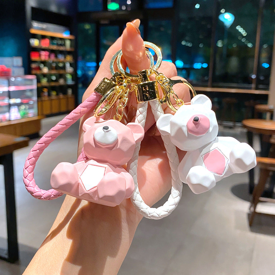 Wholesale Cartoon Cut Bear PVC Soft Glue Keychain ACC-KC-GongZ023