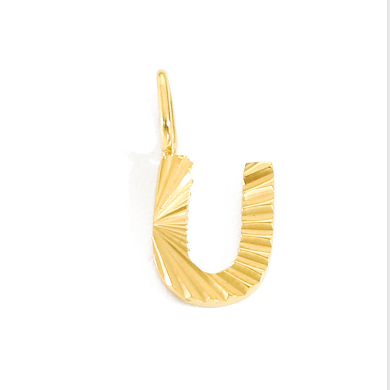 Wholesale 26 English letters stainless steel pendant