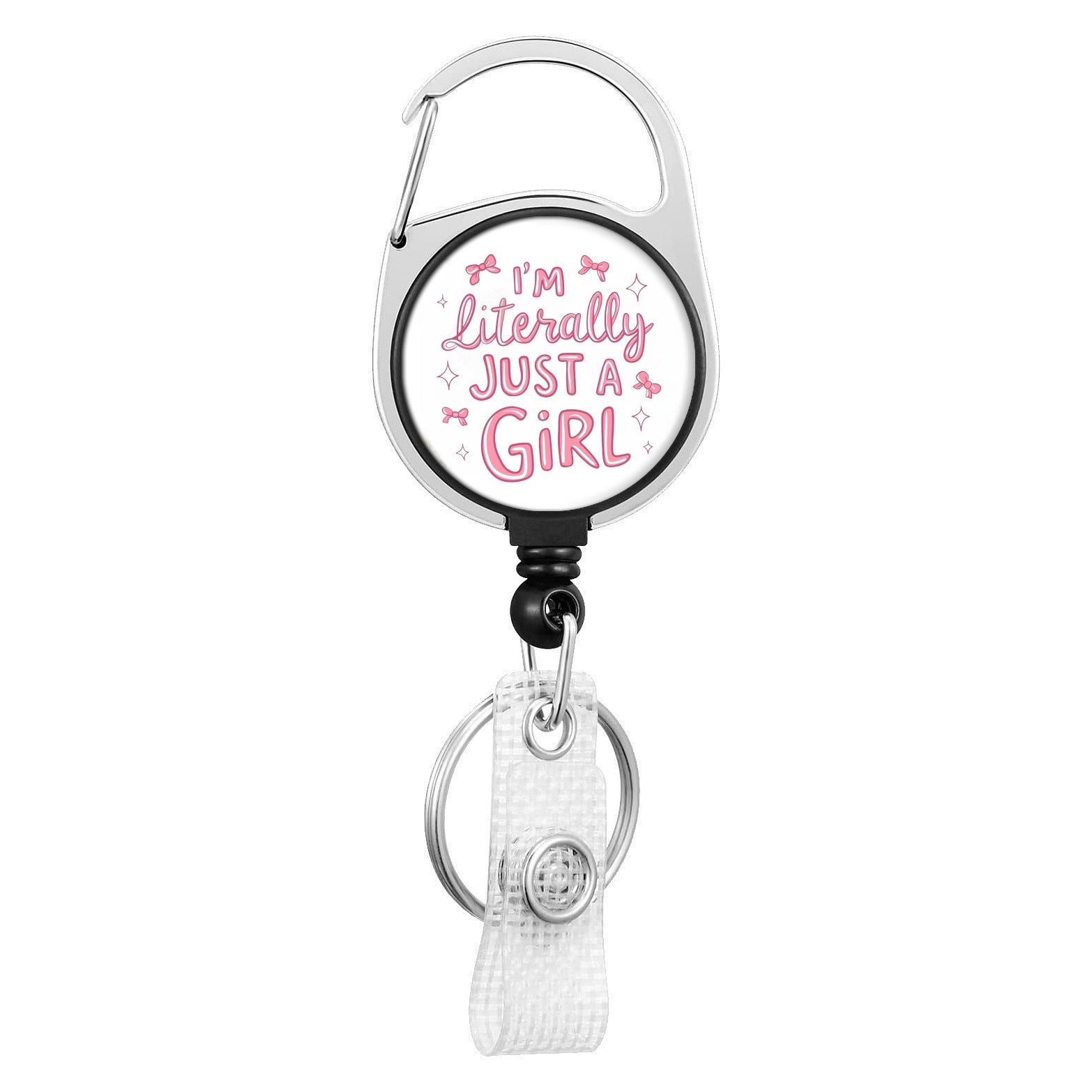 Wholesale Medical Series Acrylic Retractable Rotating Badge Keychain
