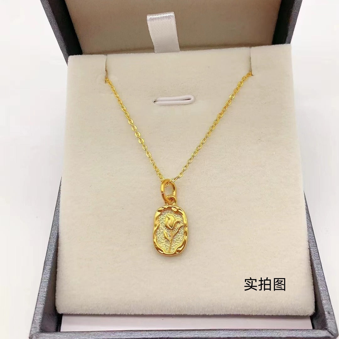 Wholesale Gold Tulip Necklace AB Clavicle Chain