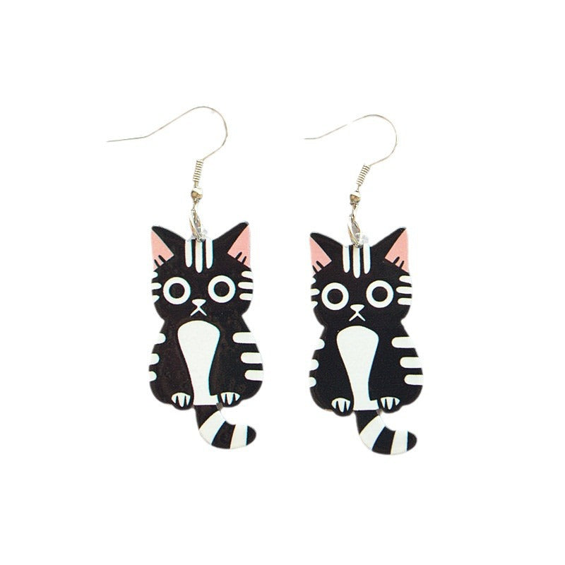Wholesale Kitten Animal Acrylic Earrings ACC-ES-XN035
