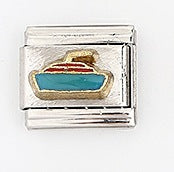 Wholesale 5pcs Italian Charm Bracelet 9mm DIY Splicing Car and Ship Series Stainless Steel Composable Bracelet