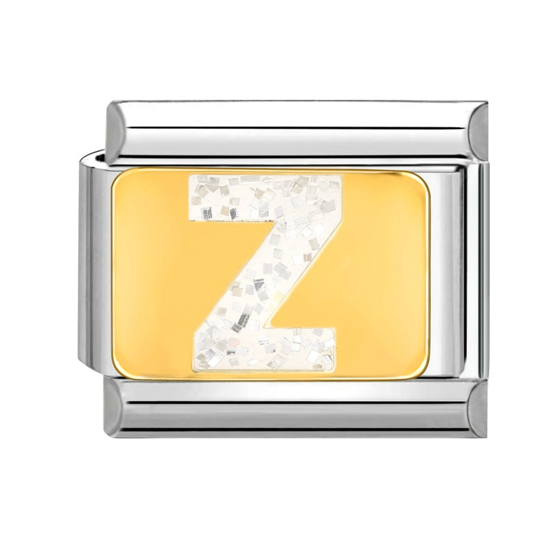 Wholesale 9mm Italian Charm Starter Bracelets DIY Letter Stainless Steel Composable Bracelet