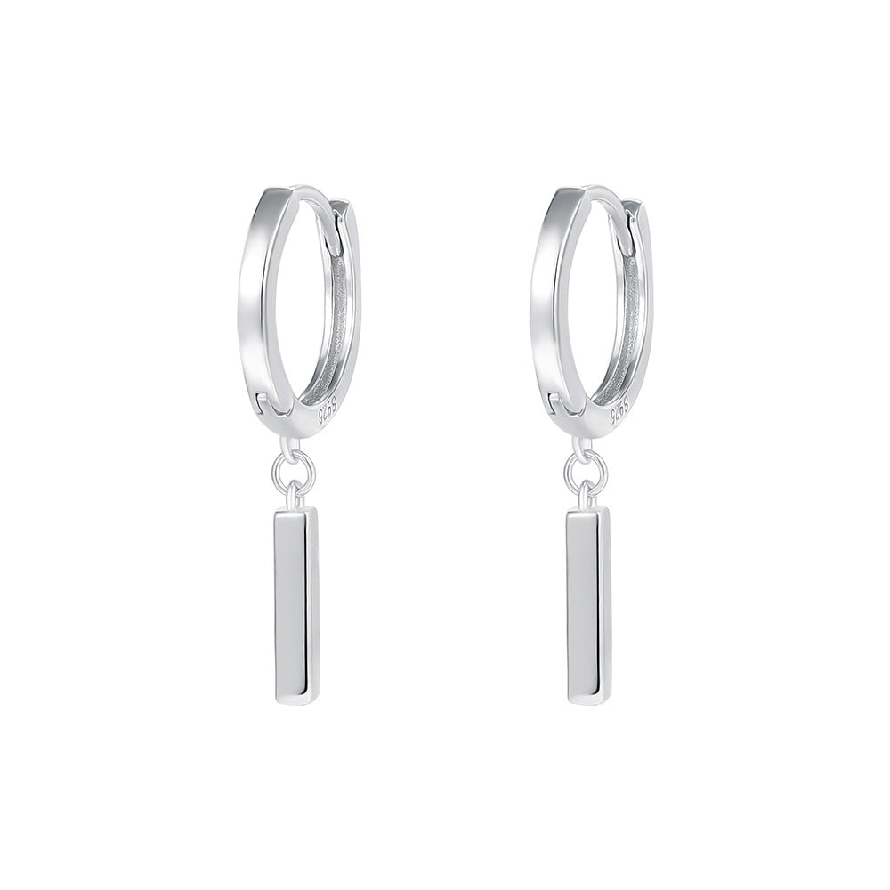 Wholesale Small Silver Strip Earrings Sterling Silver Earrings