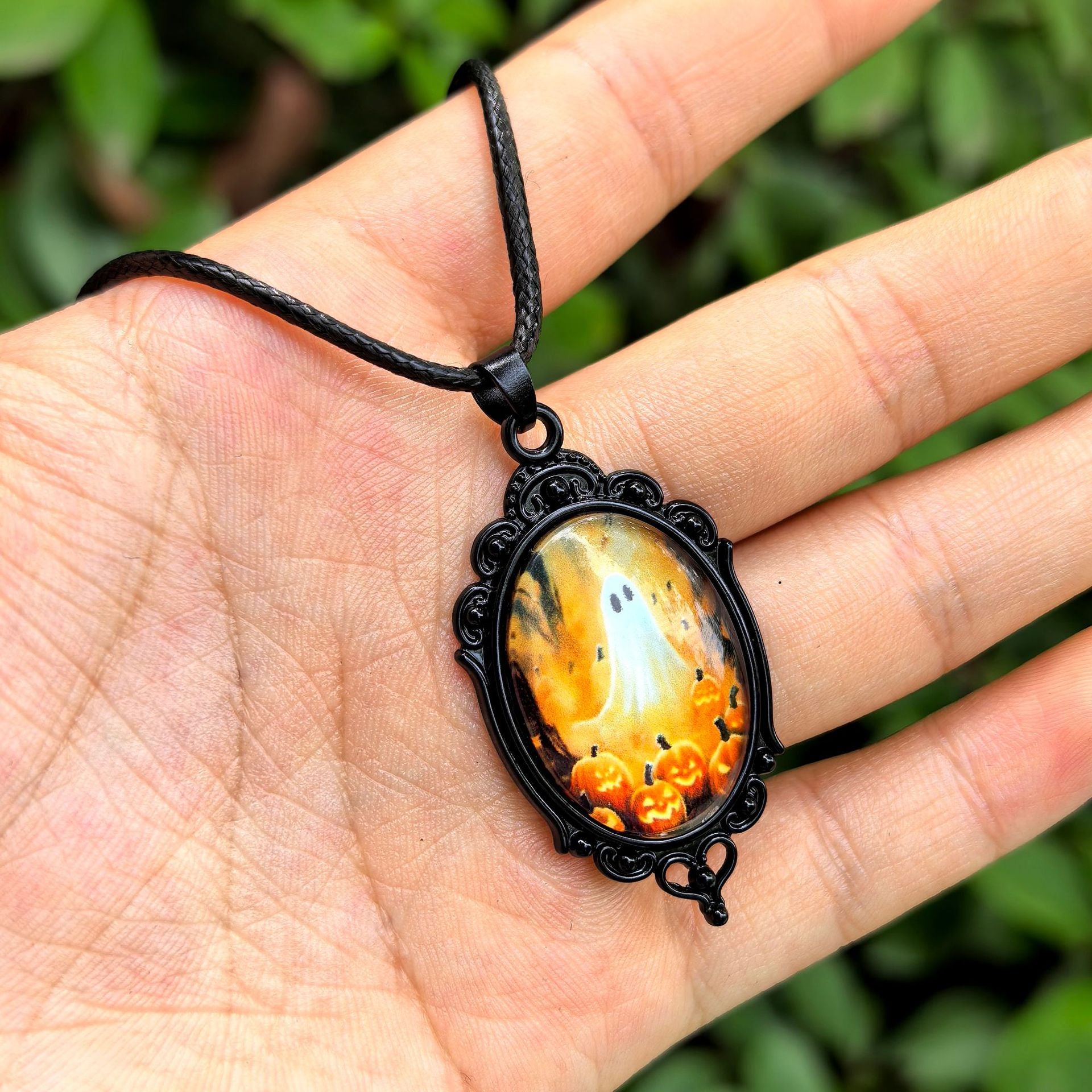 Wholesale  Halloween Dark Series Pu Leather Necklace