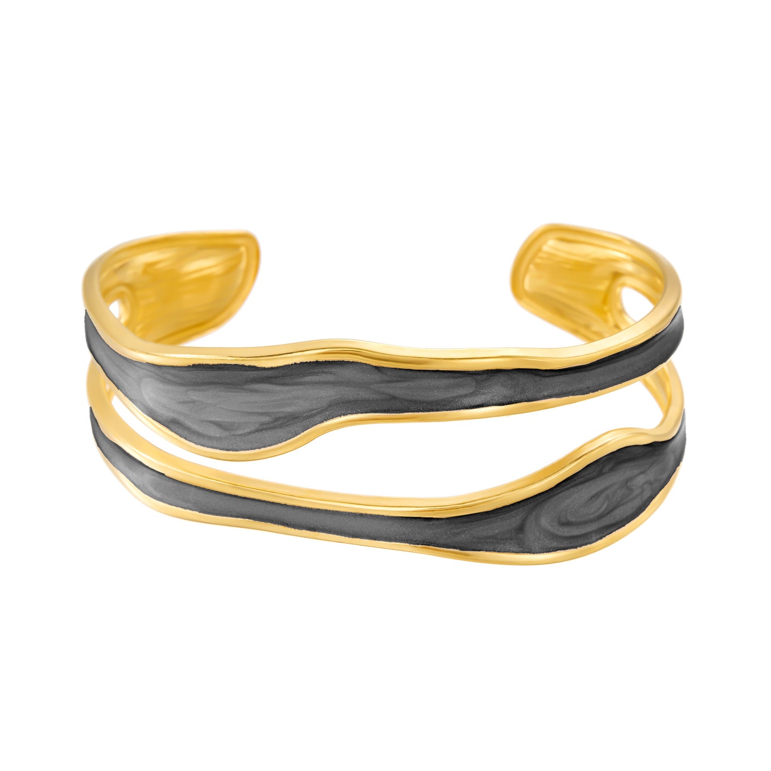 Wholesale stainless steel not fade cold  love oil drop light luxury open bracelet