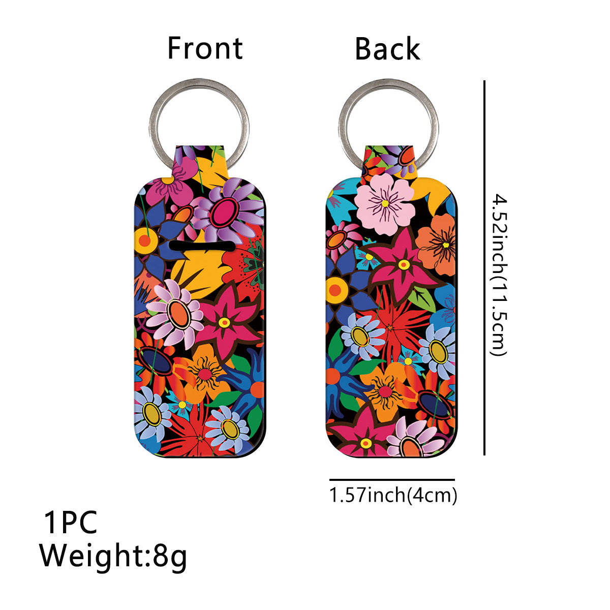 Wholesale 6pcs Flower Lipstick Case Keychain