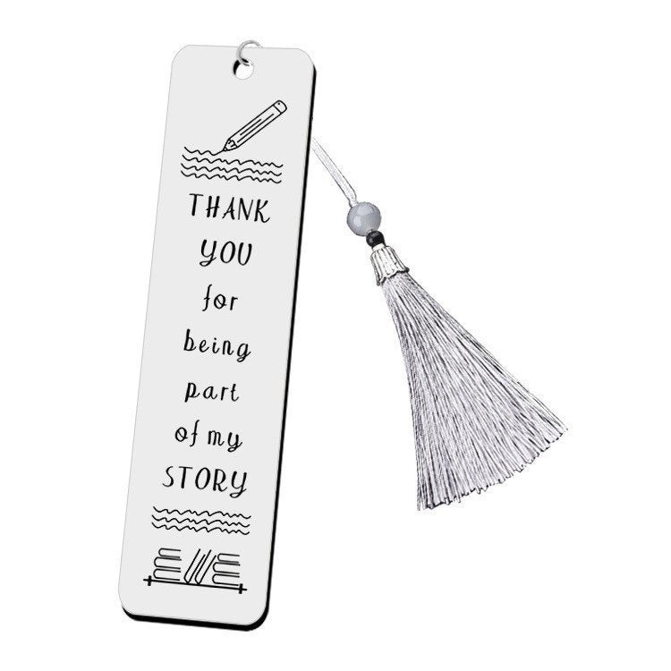 Wholesale Stainless Steel Bookmark Laser Engraved Custom Logo Teacher S Day Gift DIY Bookmark For Boutique Resale