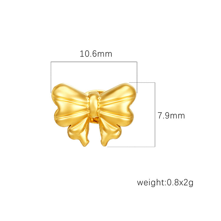 Wholesale Bow Titanium Steel  Earrings