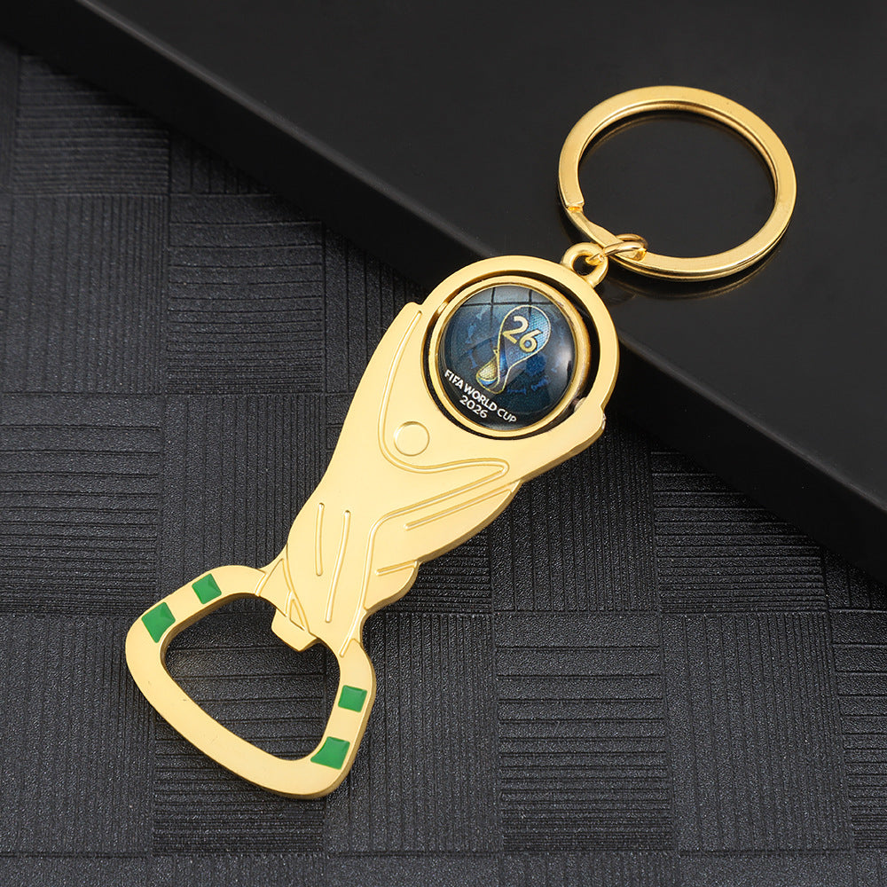 Wholesale 2026 World Cup Keychain Bottle Opener Set Zinc Alloy Decorative Accessory Boutique Resale