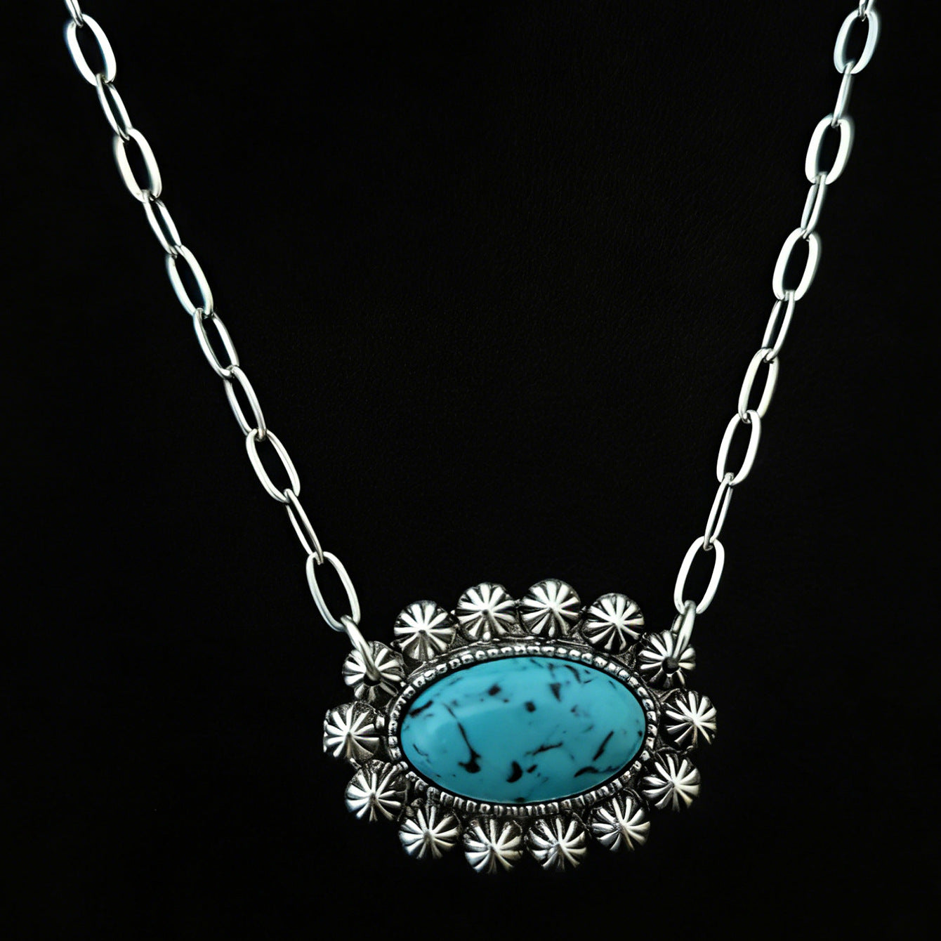 Wholesale Stylish Geometric Stone Pendant Necklace,  Vintage Chain Jewelry Accessory for Everyday Wear