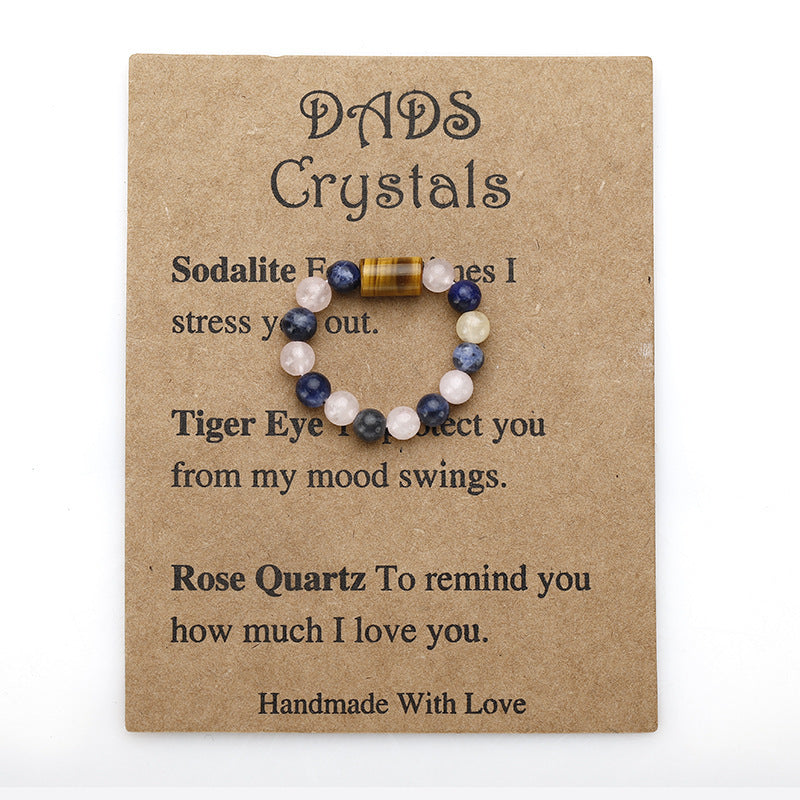 Wholesale Natural Stone Beaded Elastic Ring Handmade Bracelet