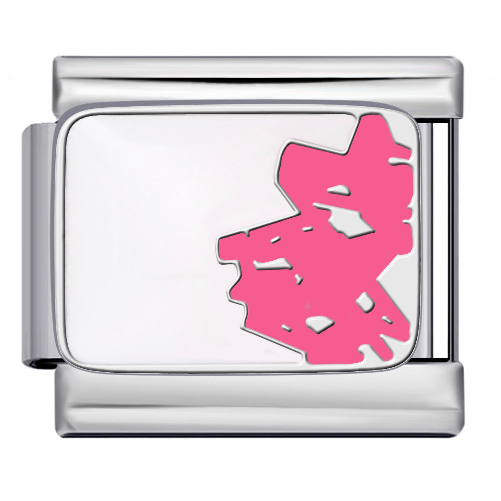 Wholesale 2pcs/pack  Italian Charm Bracelet 9mm DIY Splicing Creative Pattern Stainless Steel Composable Bracelet