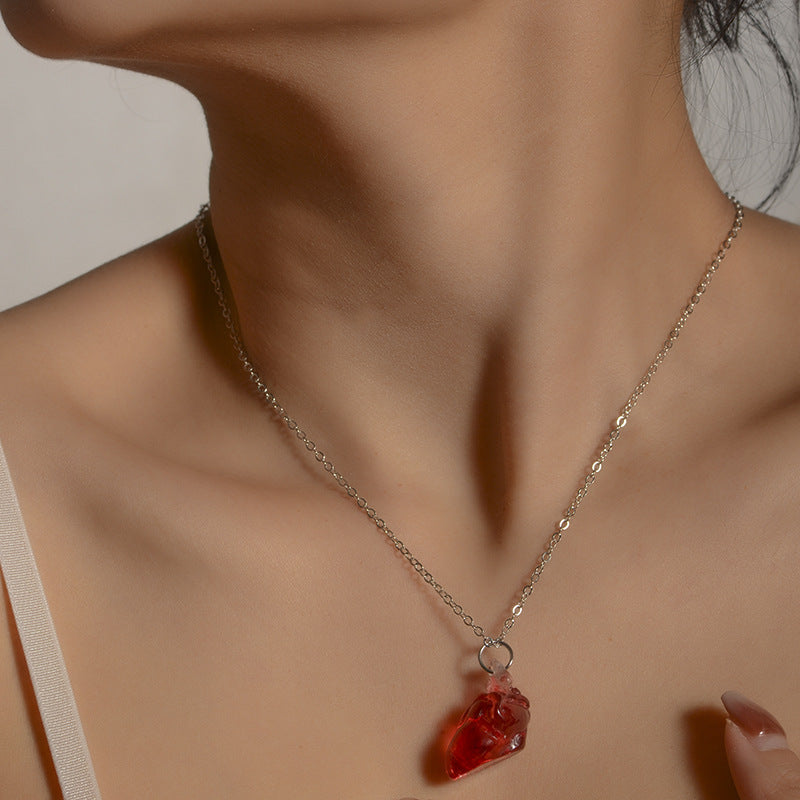Wholesale  spoof heart pendant necklace Halloween ghost festival fun necklace