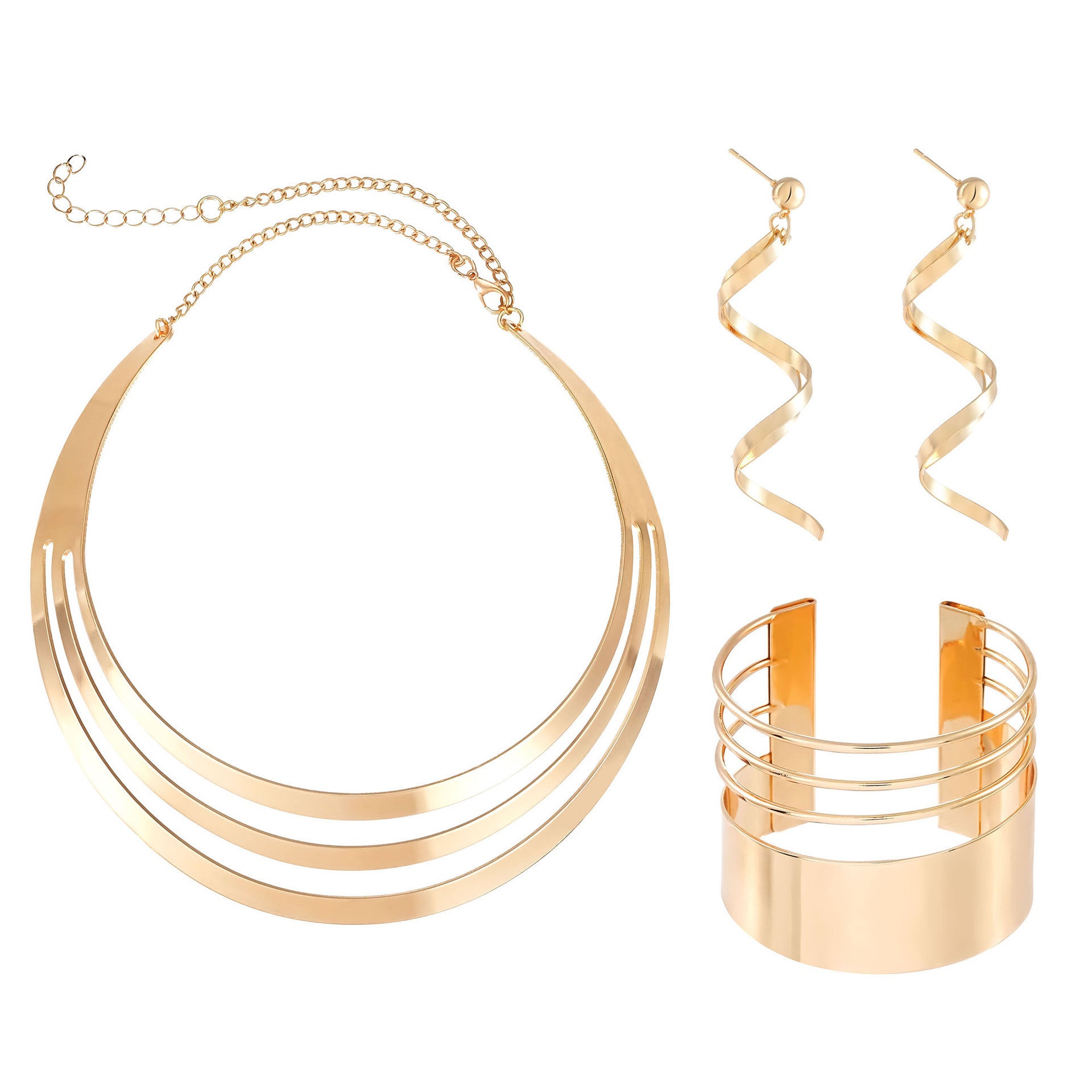 Wholesale jewelry sets multi-layered necklaces, bracelets and earrings