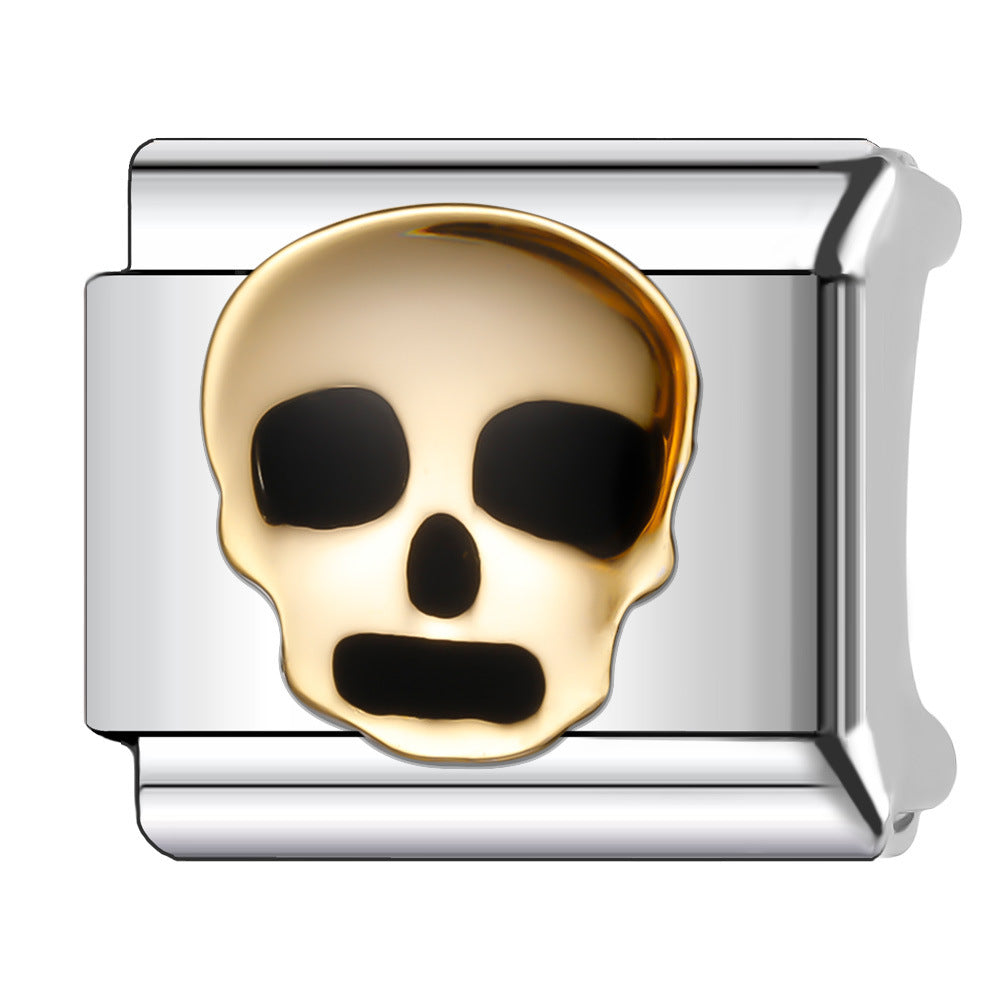 Wholesale Italian Charm Bracelet 9mm DIY Splicing Halloween Series Stainless Steel Composable Bracelet