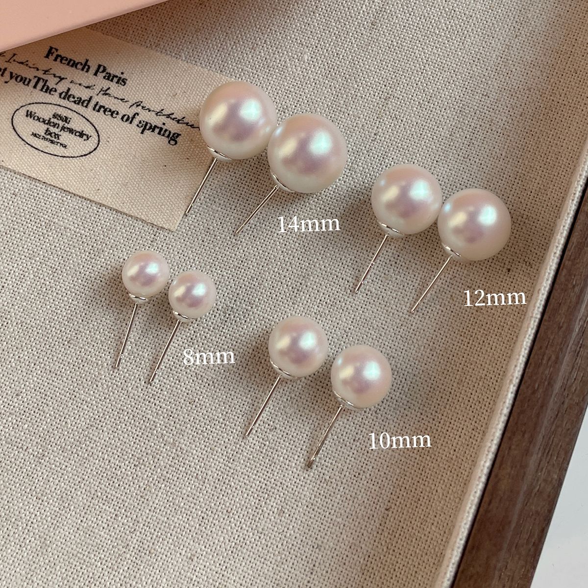 Wholesale lescent Round Pearl Earrings Exquisite  Commuting Versatile Earrings Silver Needle